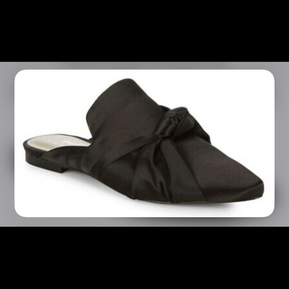Lord & Taylor 424 Fifth Hava knot satin mule sz 8